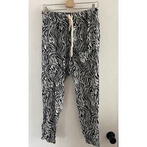 Free People Sandrine Rose Zebra Bush Pant NWT small Drawstring Pockets